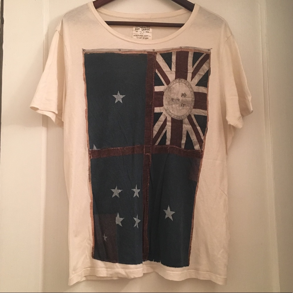 All Saints “Battles” Cut Crew Tee. 100% cotton.